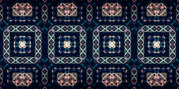 detal geometrycznego haftu